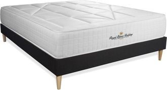 Royal Palace Bedding Somier Negro + Colch&oacute;n Con Muelles Y Viscoel&aacute;stica 130 X 200