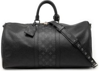 Louis Vuitton Tweedehands leren Louis Vuitton tassen - Dames - Vintage Weekendtas - Zwart - ONE Size - Vintage