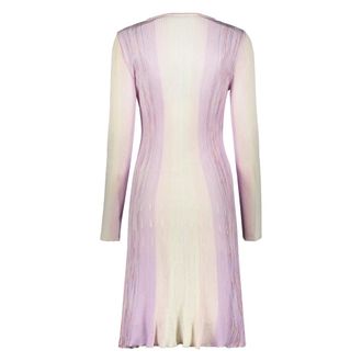 Missoni Ribbed Knit Midi Dress with Contrasting Inserts