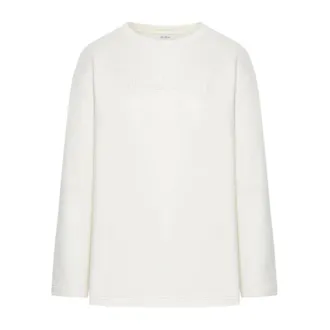 Max Mara Sweatshirts, female, White, Size: M Logo Sweatshirt