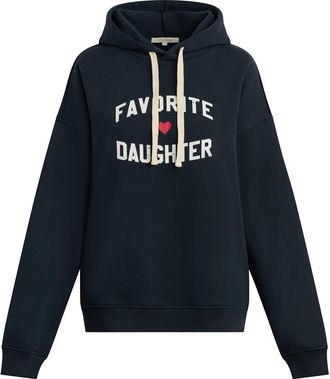 Favorite Daughter Heart Logo Hoodie in Navy/White at Nordstrom, Size X-Large