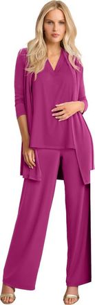 Roaman's Ultrasmooth Fabric Long Sleeve Cardigan in Raspberry at Nordstrom, Size 16