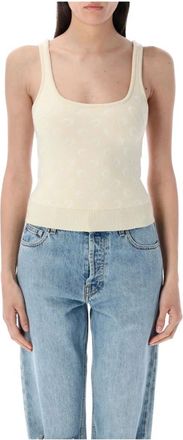 Marine Serre Mujer, Camisetas, Beige, Talla: S