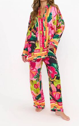 Show me your Mumu Sleep In Pajama Set In Hot Tropic Nights
