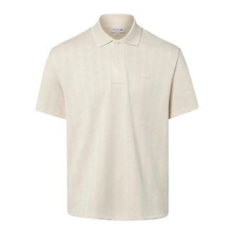 Lacoste Camisa Polo Cl&aacute;sica de Jacquard con Monograma - Tops - Hombre - Beige - S