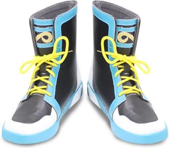 Generic Womens Anime Cosplay Boots for Shinonome Akito Fancy Stage Performance Props Shoes Custom Made Halloween Christma Comic Con (Blue,13.5)