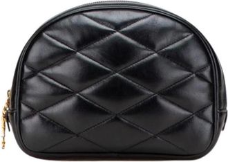 Saint Laurent Pre-owned Clutches, female, Black, Size: ONE SIZE Pre-owned Leather Pouch