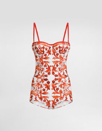 Dolce & Gabbana Intero Balc. Imb. - Woman Swimwear Multicolor Fabric 1