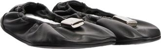 Maison Margiela Womens Ballet Flat Anatomic Travel Charm Black Exterior: Lamb Leather