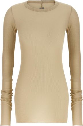 Rick Owens Beige Rib LS T T-shirt