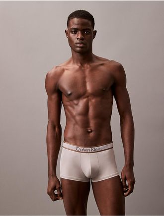 Calvin Klein Mens Tonal Logo Low Rise Trunk - Grey - XL