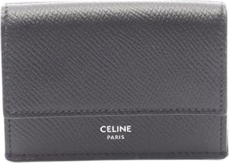 Celine Pre-owned Wallets, female, Black, Size: ONE SIZE Pre-owned Leather Wallet