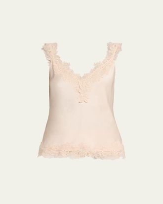 Kobi Halperin Faye Sleeveless Lace-Trim Blouse