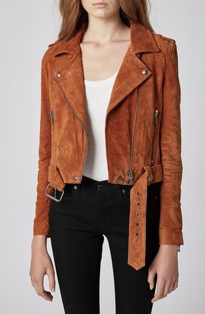 Blank NYC Suede Moto Jacket in El Dorado at Nordstrom, Size Large