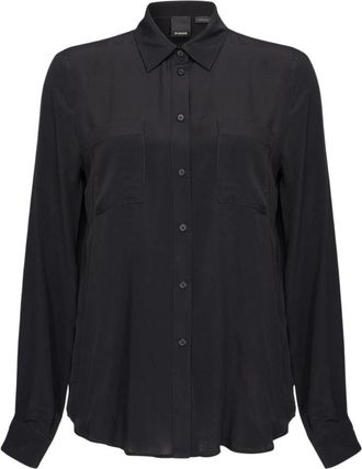 Pinko Nora Camicia - Dames - Overhemden - Zwart - L - Overhemden