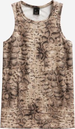 Pinko Camiseta sin mangas de algod&oacute;n el&aacute;stico con estampado animal de Pinko