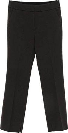 PESERICO Gecropt broek met persvouw - Dames - Vrijetijds broeken - Bruin - M - Leer - Broeken