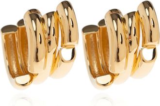 Balenciaga Earrings, female, Yellow, Size: ONE SIZE Earrings with an Engraved Logo