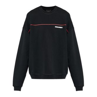 Dsquared2 Sweatshirts, male, Black, Size: 3XL Sweatshirt with printed logo