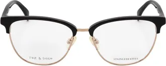Rag & Bone Ladies Black Rectangular Eyeglass Frames RNB3060/G-1