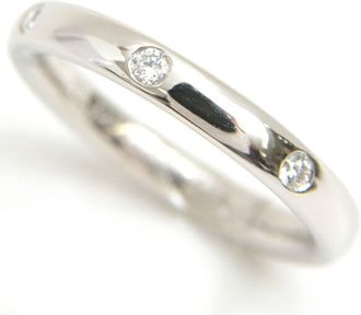 Van Cleef & Arpels Silver Platinum 950 Band Ring (Pre-Owned)