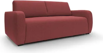 Divani.Store Divani.store - Duna Sof&aacute; Cama Convertible Con Colch&oacute;n De 20 Cm De Tela Suave Flameada E Impermeable 215 Cm (mat. 160x197) Rojo
