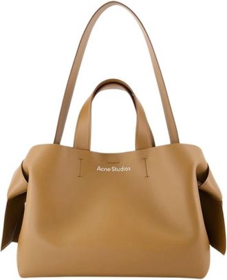 Acne Studios Leren Shopper Tas - Dames - Handtassen - Bruin - ONE Size - Katoen - Tassen