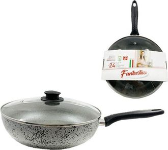 Trade Shop Trade Shop - Capa Anti-rayado Anti-rayado Anti-rayado De 7 Capas Con Cubierta De Cristal De Mango De 24-28 Cm - -24 Cm