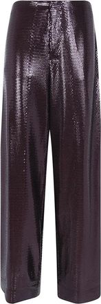 Alberta Ferretti Broeken, Dames, Bruin, XS, Wide Broeken