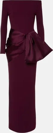 Solace London Kori satin-trimmed gown