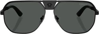Versace Square Zonnebrillen - Heren - Zonnebrillen - Zwart - 61 MM - Accessoires