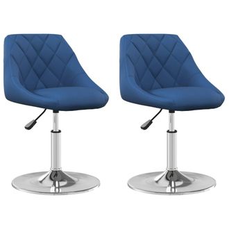 vidaXL Vidaxl - Sillas De Comedor Giratorias 2 Uds Terciopelo Azul
