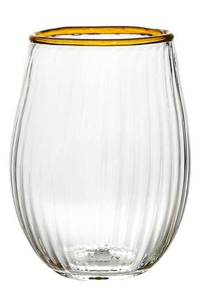 Juliska Nell Stemless Wine Glass in Daffodil at Nordstrom
