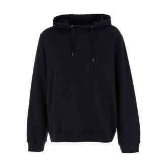 A.P.C. Hoodies, male, Black, Size: S Black Hooded Sweatshirt with Logo Embroidery