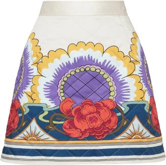 La DoubleJ Retro A-lijn Edie Rok - Dames - Korte rokken - Wit - XL - Polyester - Rokken