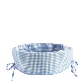 Ballard Designs Wicker Basket Liner - Blue Gingham - Ballard Designs