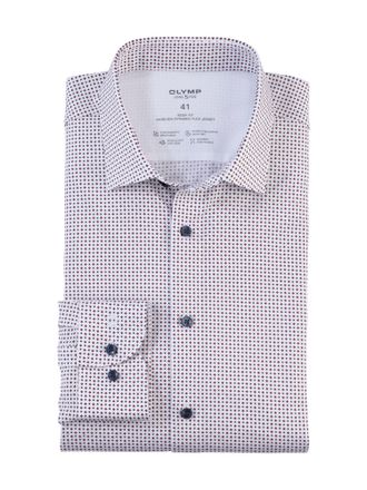 Olymp Businesshemd OLYMP Level Five 24/Seven body fit, Herren, Gr. 37, N-Gr, rot (dunkelrot), Obermaterial: 92% Baumwolle, 8% Elasthan, 2-Knopf-Manschette, 