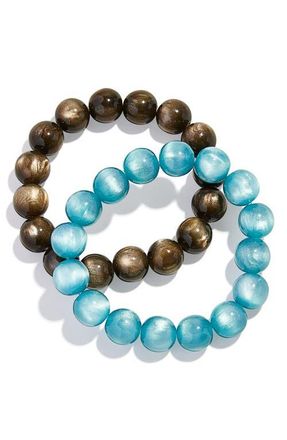 BaubleBar Jane Set of 2 Beaded Bracelets in Blue Multi at Nordstrom