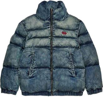 Diesel Jwmons Puffy Denim Jacket With Logo