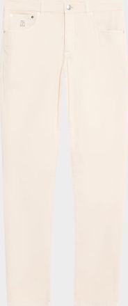 Brunello Cucinelli Mens Slim-Fit Stretch Cotton Pants