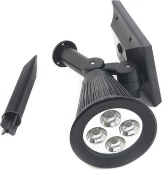 Trade Shop Trade Shop Traesio - Trade Shop - Foco Led De Luz Blanca Con Panel Solar Y Estaca De Jard&iacute;n Ip65