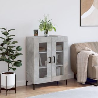 vidaXL Vidaxl - Aparador De Madera De Ingenier&iacute;a Gris Hormig&oacute;n 69,5x34x90 Cm