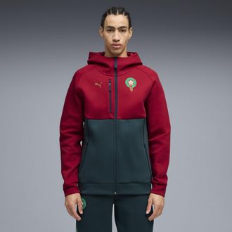 Puma Felpa con cappuccio Marocco PUMATECH da uomo, Abbigliamento, Rosso, 3XL