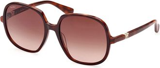 Max Mara MM0036 56F Womens Sunglasses Tortoiseshell Size 58