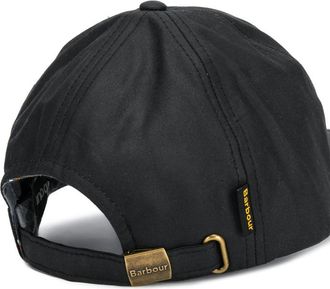 Barbour MHA0005 Waxed Cotton Baseball Cap - Black