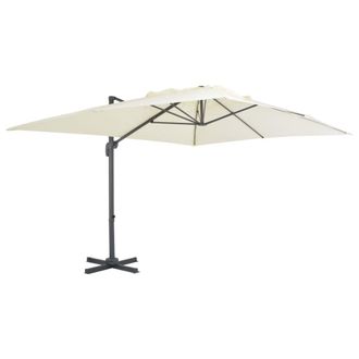 Berkfield Home Cantilever Umbrella with Aluminium Pole 400x300 cm Sand in Beige