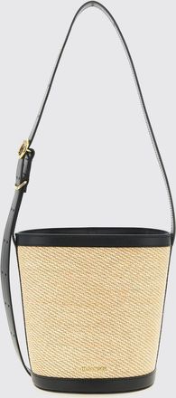 Jil Sander Borsa a secchiello Cannolo Jil Sander in rafia e pelle