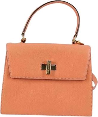 Celine Pre-owned Handbags, female, Orange, Size: ONE SIZE Pre-owned Vintage Leather Handbag