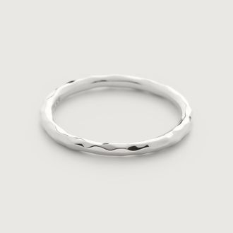 Monica Vinader Hammered Ring, Sterling Silver