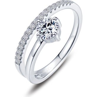 Lafonn Starstruck Pav&eacute; Simulated Diamond Wrap Ring in Silver at Nordstrom, Size 6